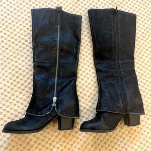FERGALICIOUS Black Heeled Boots Size 7.5